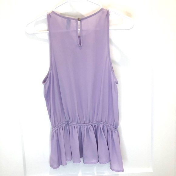 2/$15 Buttons - Lavender Sleeveless Blouse Top - Picture 5 of 6